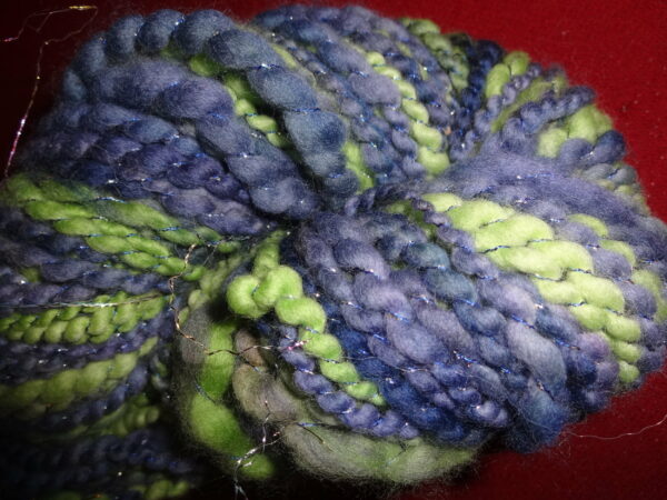 Hand Dyed Land and Sea Organic Polworth Yarn