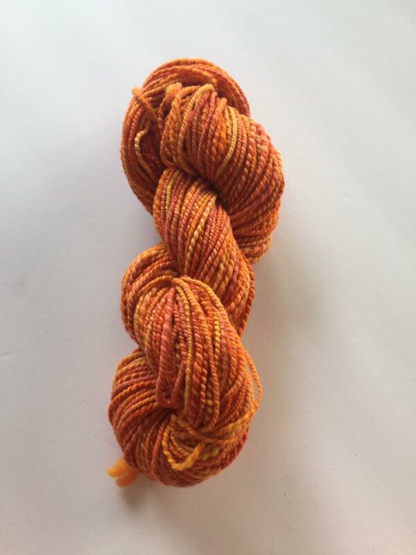 Hand Dyed Sunflower Merino Yarn Skein