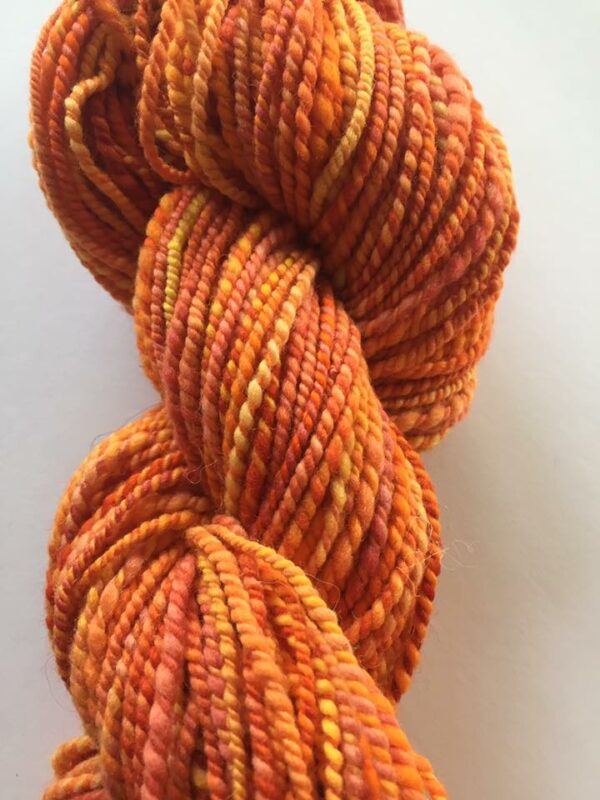 Hand Dyed Sunflower Merino Yarn Skein